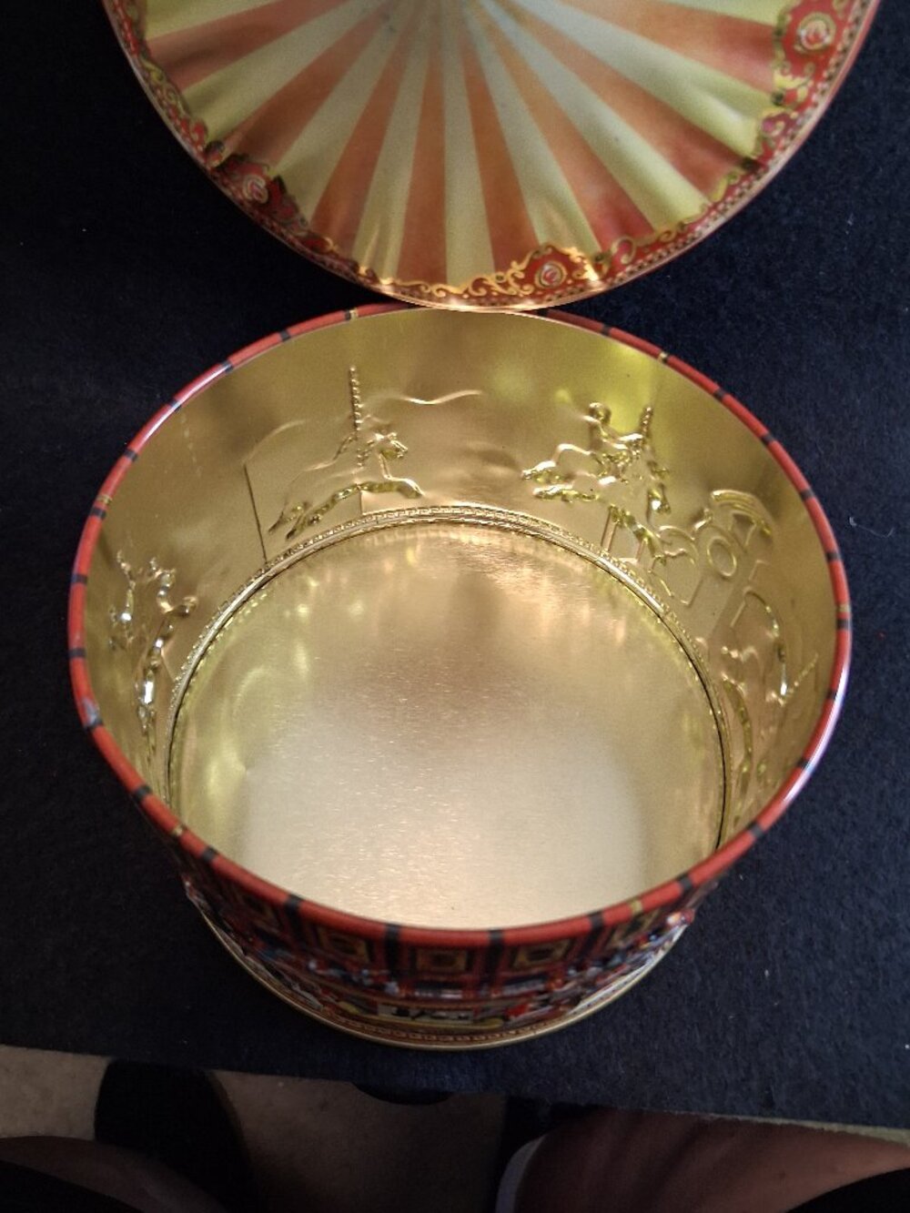 Churchill’s of London Vintage Carousel Candy Tin • Embossed Conical Lid - Picture 5 of 9
